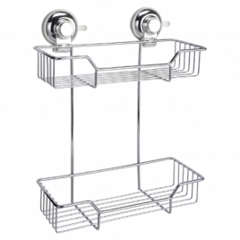 Double Suction Cup Hot Chrome Object Holder