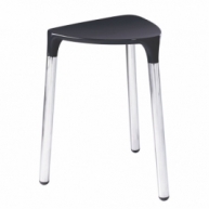 Detail of Yannis Stool Black-Chrome