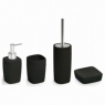 Kelly Room Photos Set 4 Pz. (Dispenser, Toothbrush holder, Soap dish, Brush holder) Black [50403]
