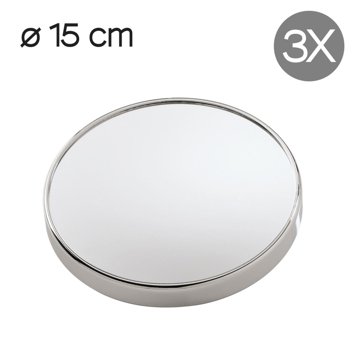 Chrom-Wandvergleichterspiegel mit Saugnaufe