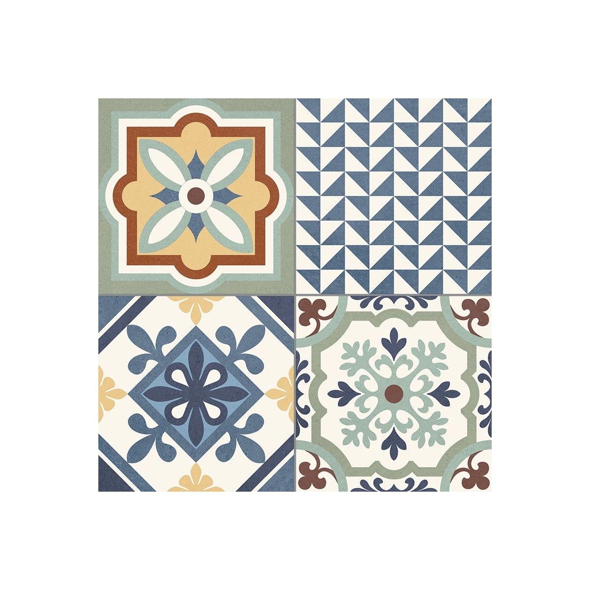 Heritage Mix (Boîte de 1,32 m2) Revêtement de sol en porcelaine imitation hydraulique