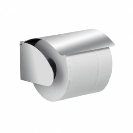 Project Brushed Chrome Toilet Paper Holder With Lid