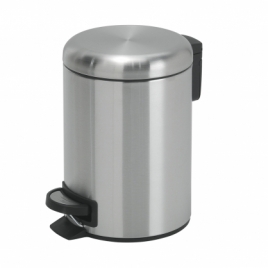 3 Lt Potty Escovado Chrome Wastebasket