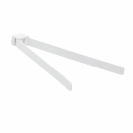 Pirenei Matte White Double Towel Rack