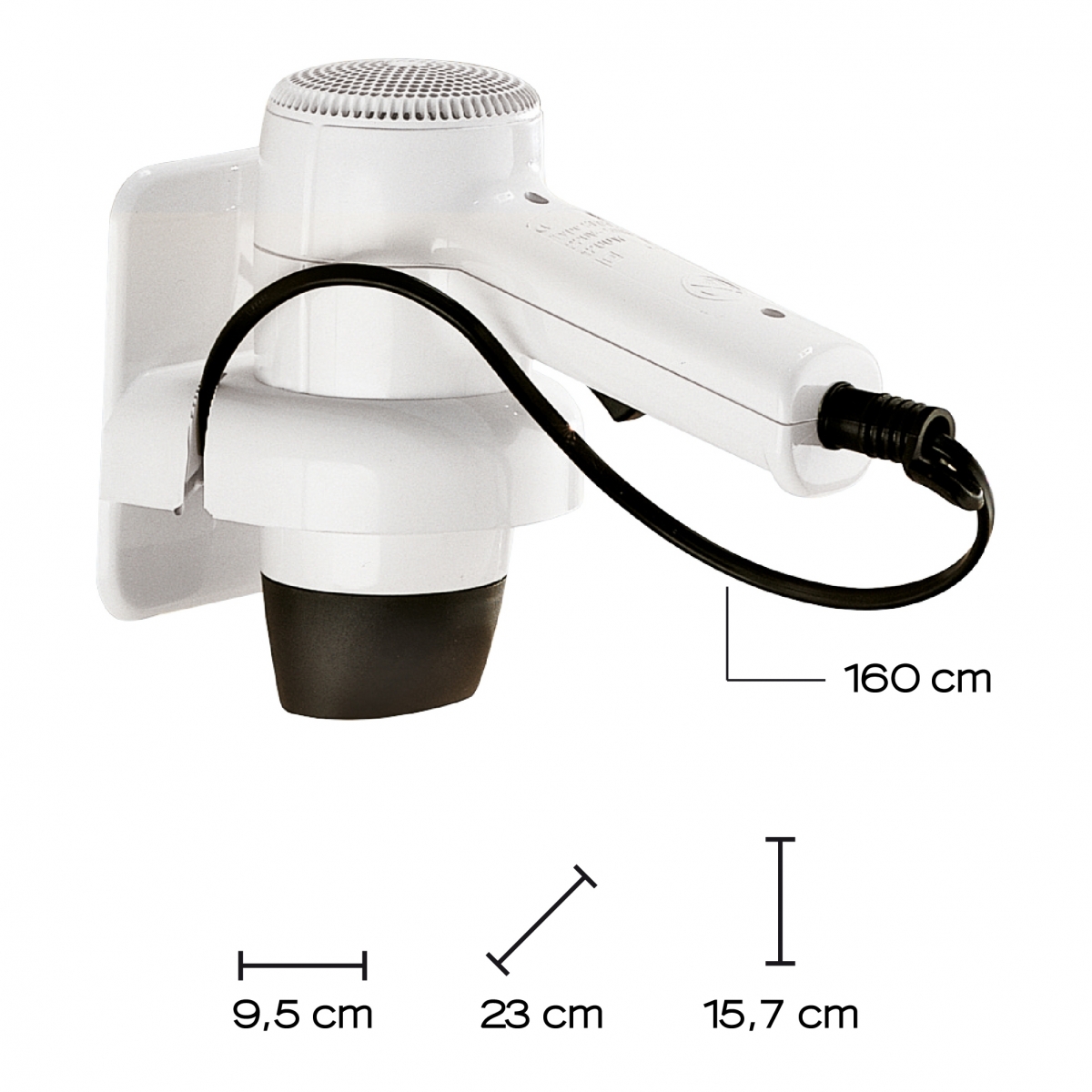 Secador de cabelo Albatros com suporte 1200 W branco