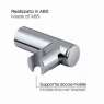 Détail du support mobile pour la poignée de douche Star 00 Chrome Clip