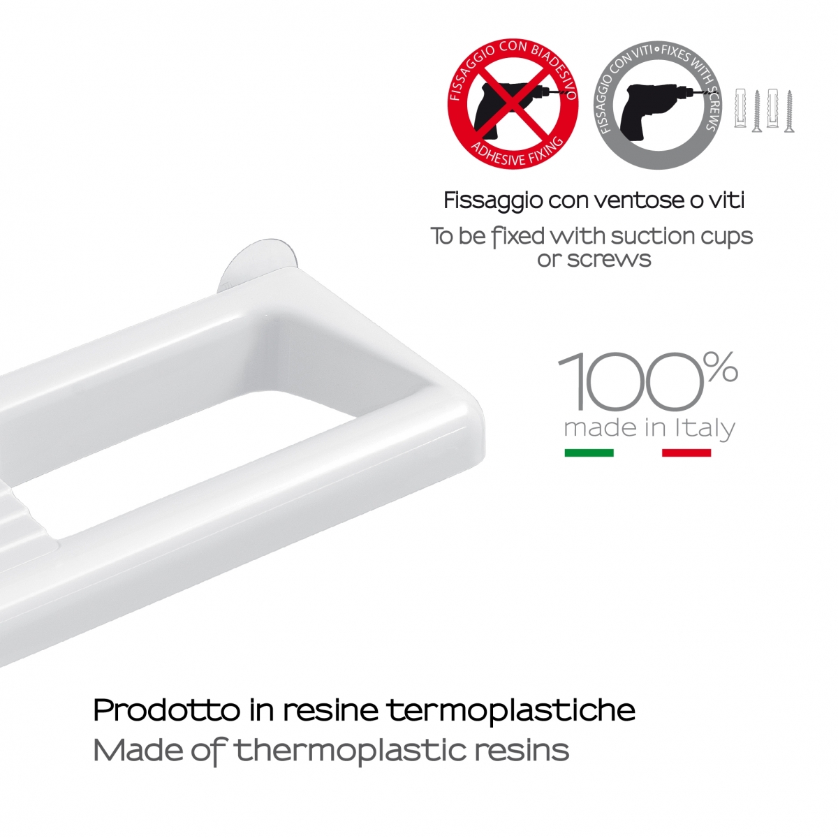 Toallero Jabonera Junior Blanco