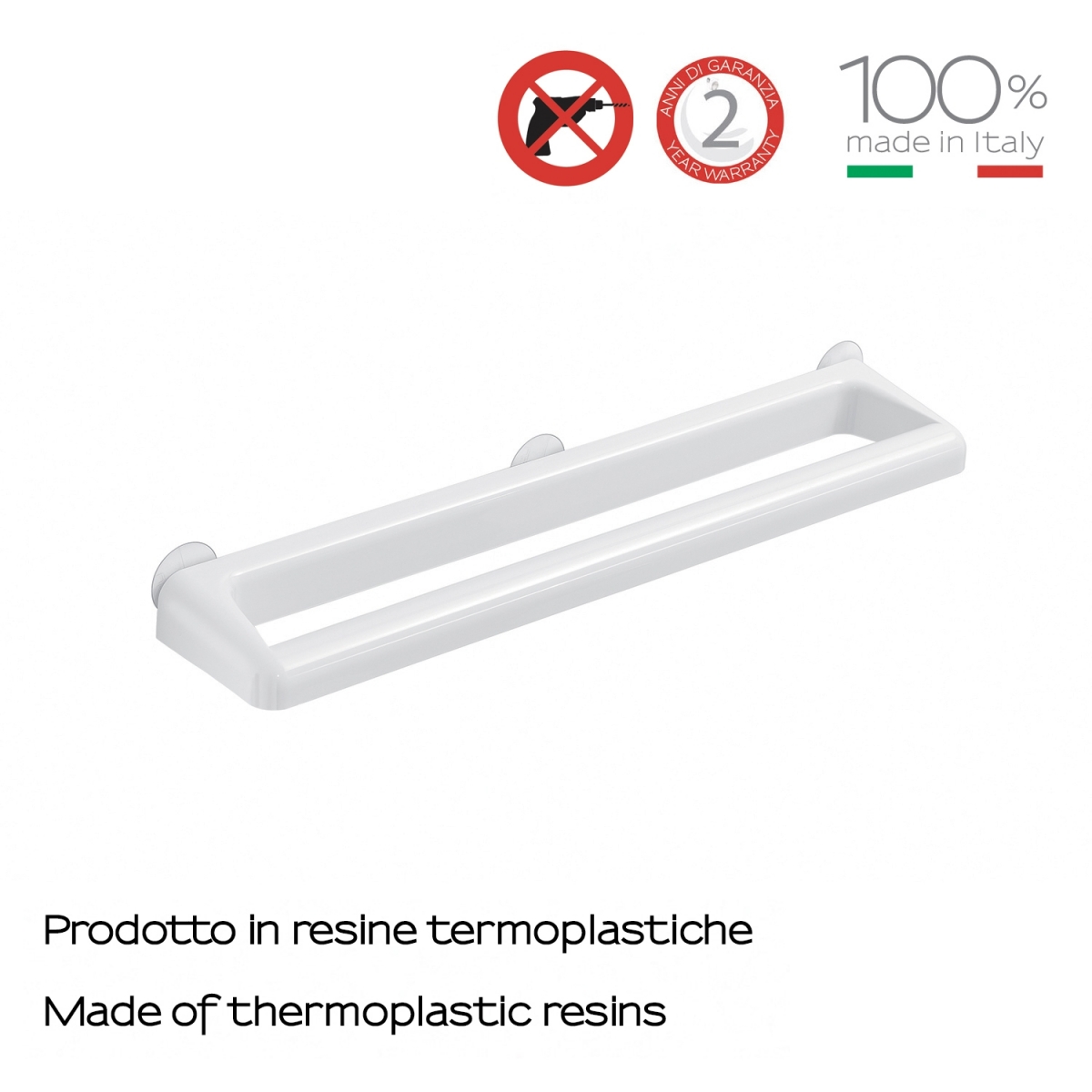 Photos d’ambiance de Porte-serviettes 55 Cm Junior Blanc [50553]