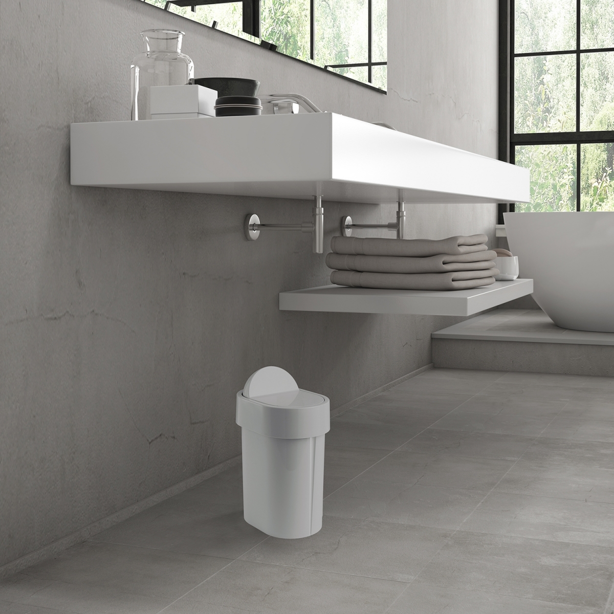 Fotos ambiente de Papelera 4,8 Lt Junior Blanco [50560]