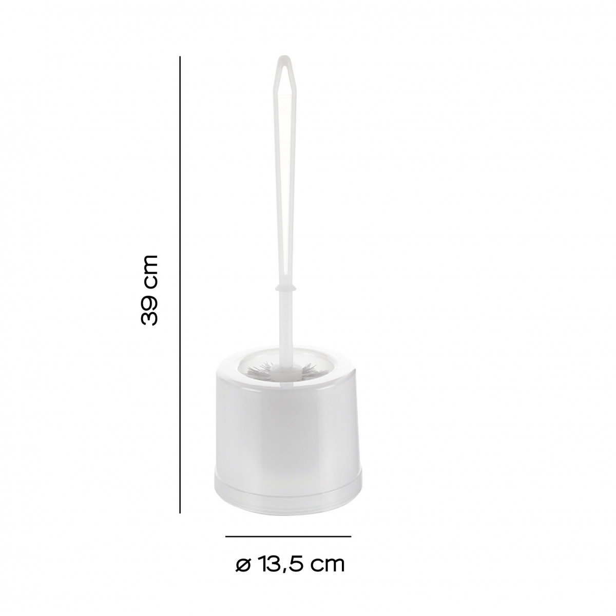 Porte-brosse de toilette pour sol blanc junior