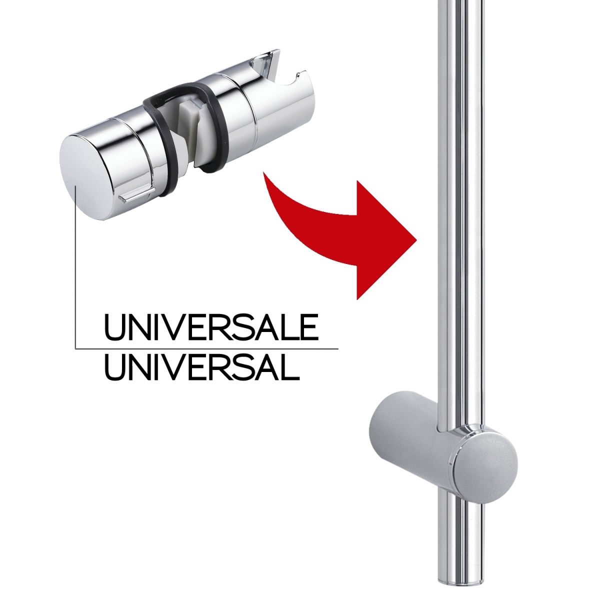 Ambient Photos of Handle Stand For Sliding Shower Bar Slider 00 Chrome [50573]