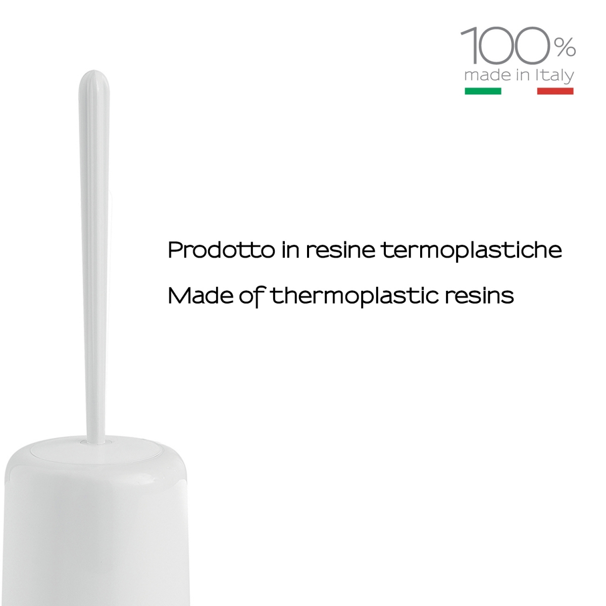 Foto de Junior White Floor Brush Holder Gedy