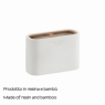 Foto de Ninfea White-Bamboo Toothbrush Holder