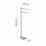 Image of Trilly Chrome Standing Towel Rack