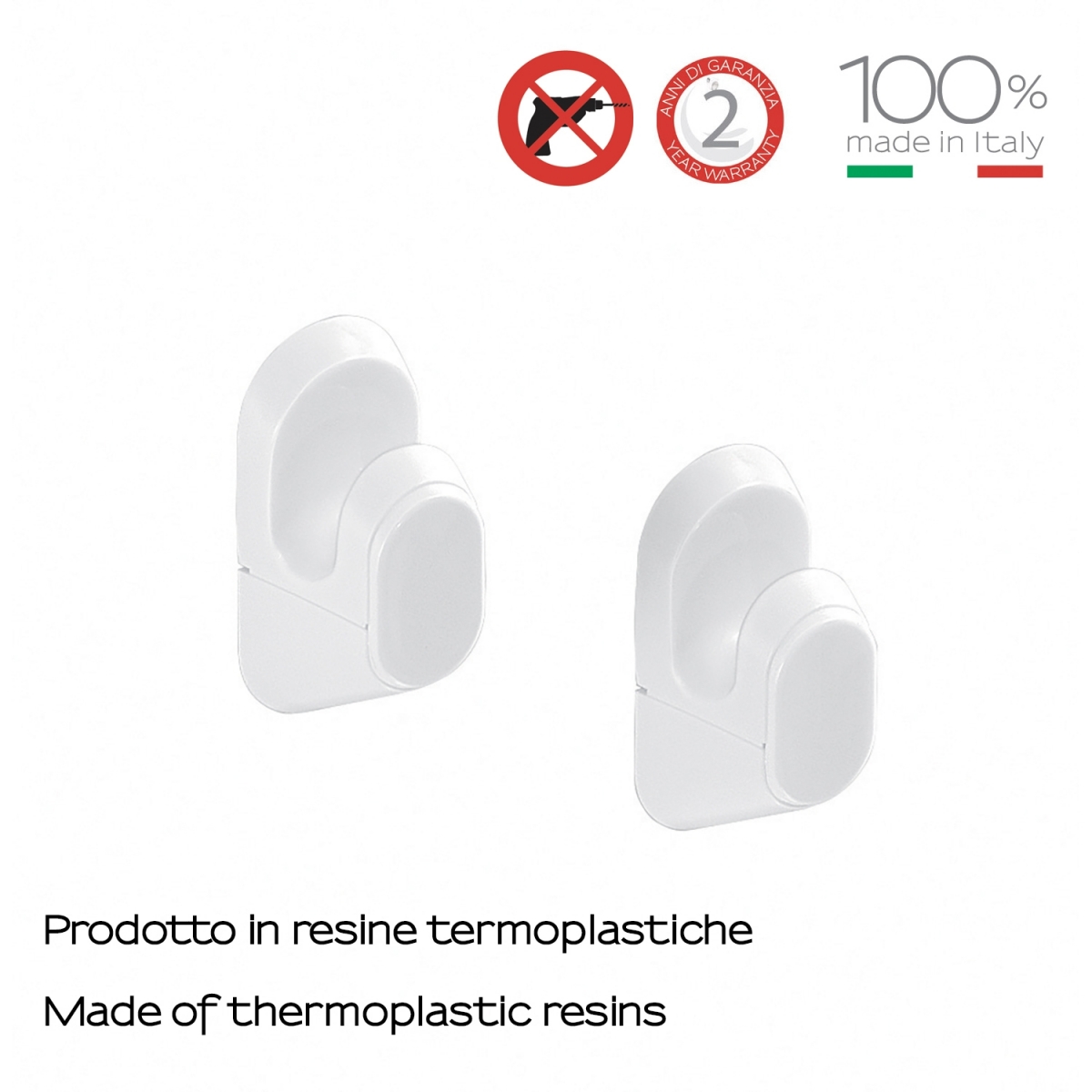 Photo de l’ensemble de 2 cintres junior blancs