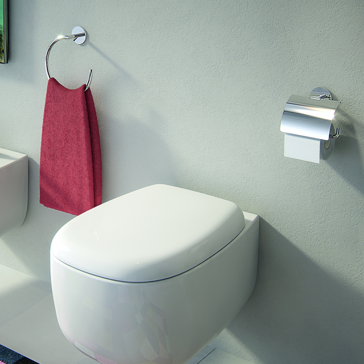 Gea Chrome Ring Towel Rack