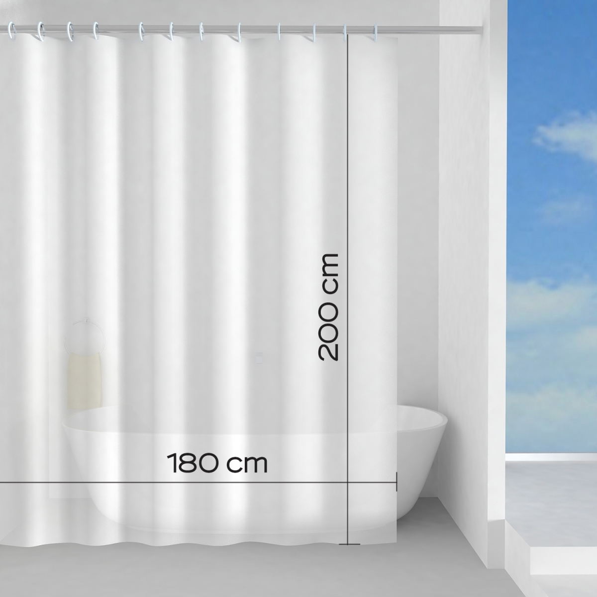 Ambient-Fotos von Vorhang 180X200 cm Polyester Basic White [50660]