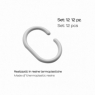 Image of Set 12 White Rings For Shower Curtains