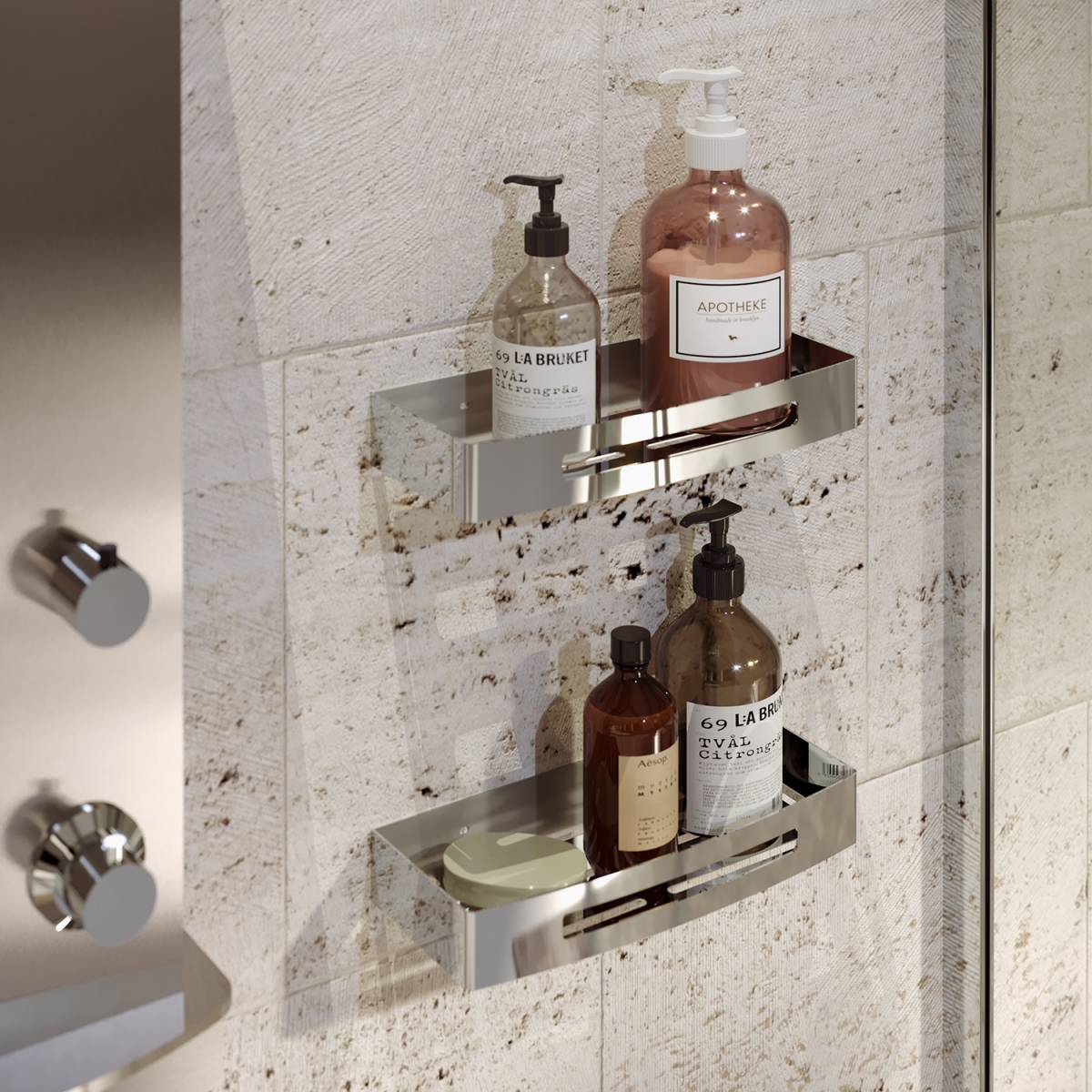 Environment photos of Rectangular Nerva Chrome Slide [50695]