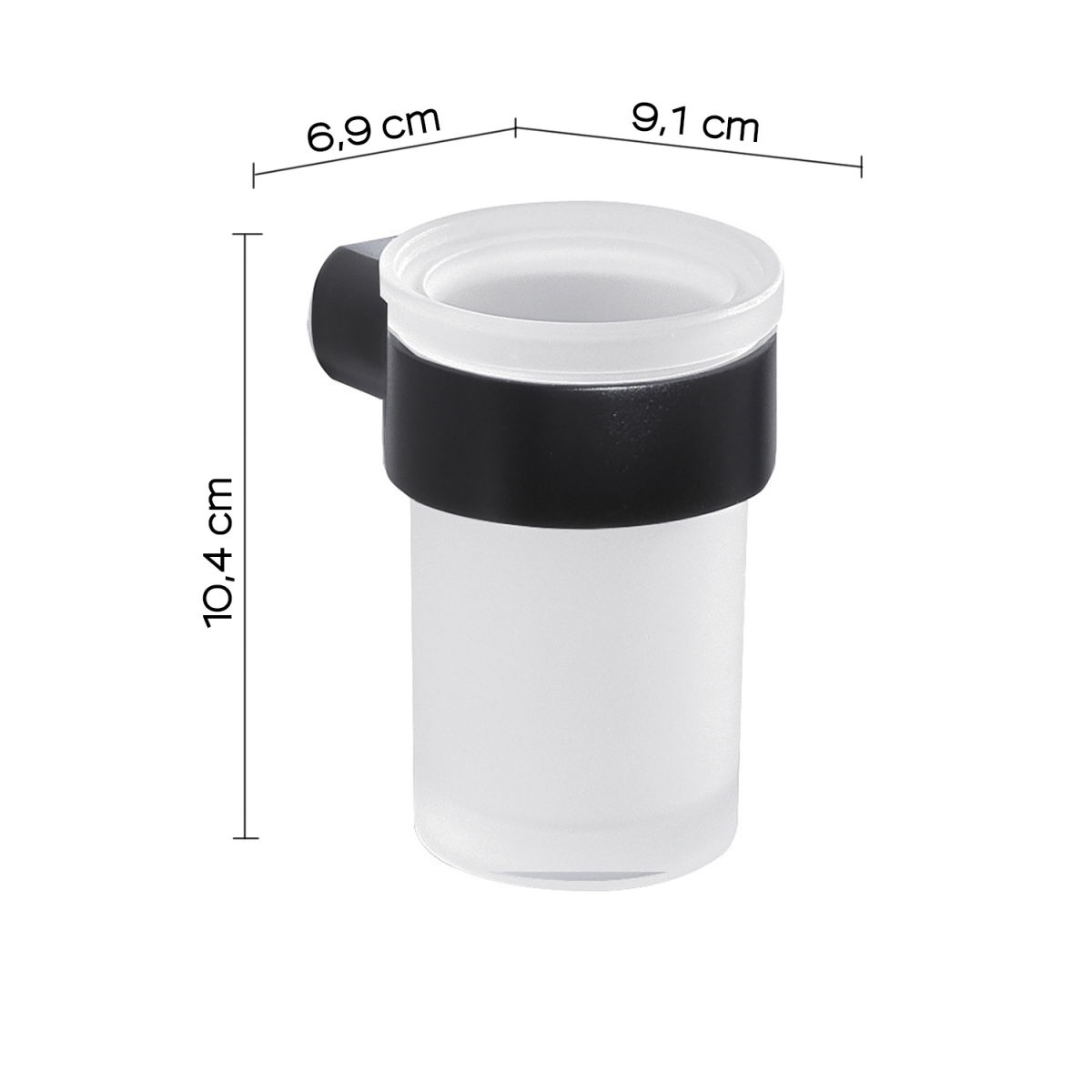 Ambient photos of Pirenei Matte Black Toothbrush Holder [50699]