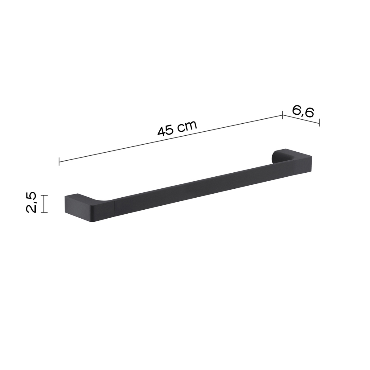 Ambient photos of Towel rack 45 Cm Pirenei Matte Black