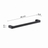 Ambient photos of Towel rack 45 Cm Pirenei Matte Black