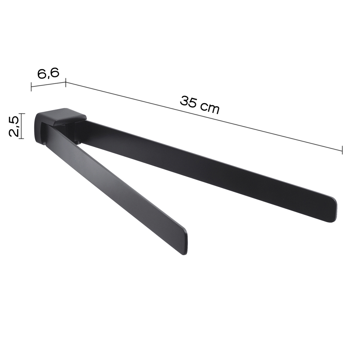 Ambient photos of Pirenei Double Towel Rack Matte Black [50713]