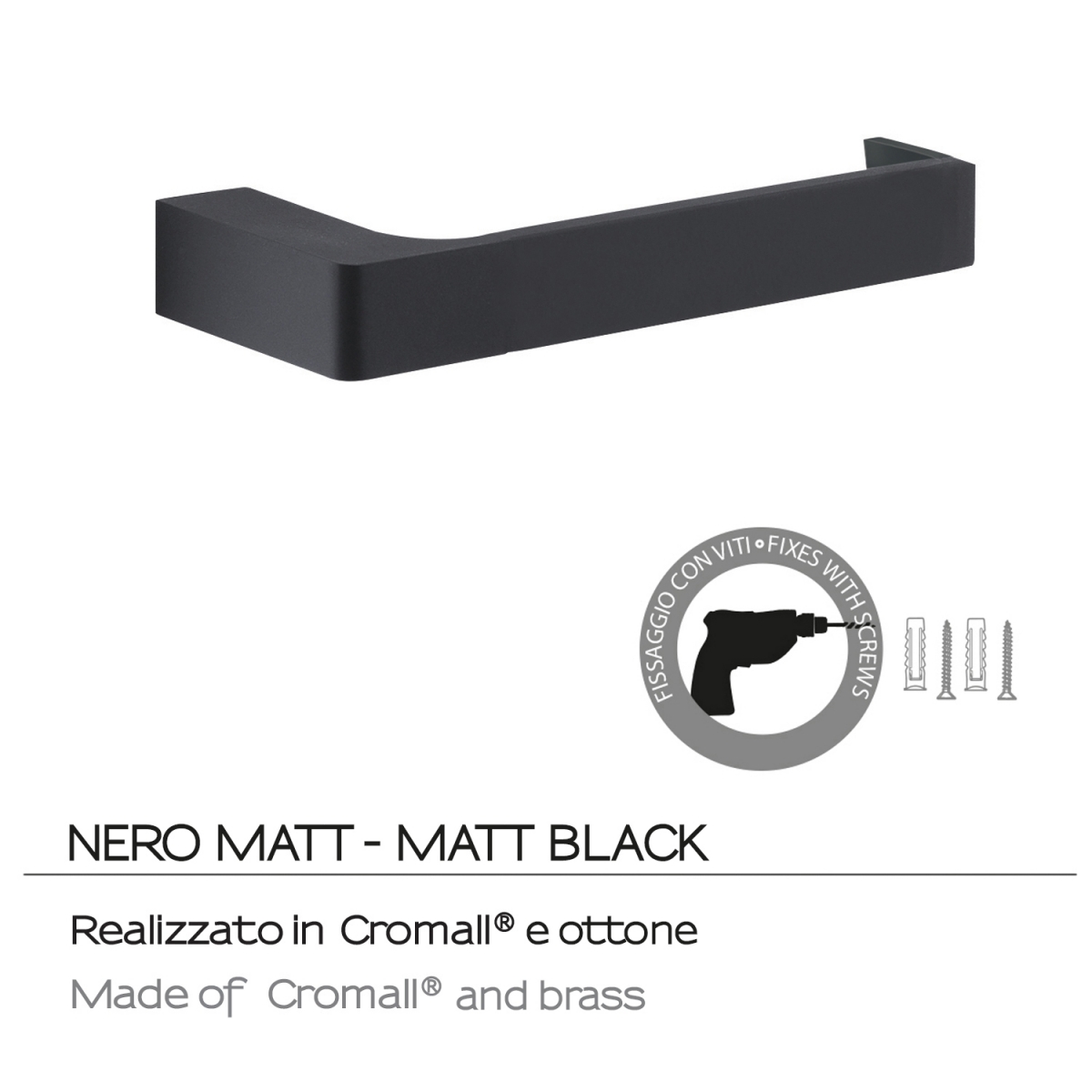 Umgebungsfotos des Pirenei Matte Black Rollhalters