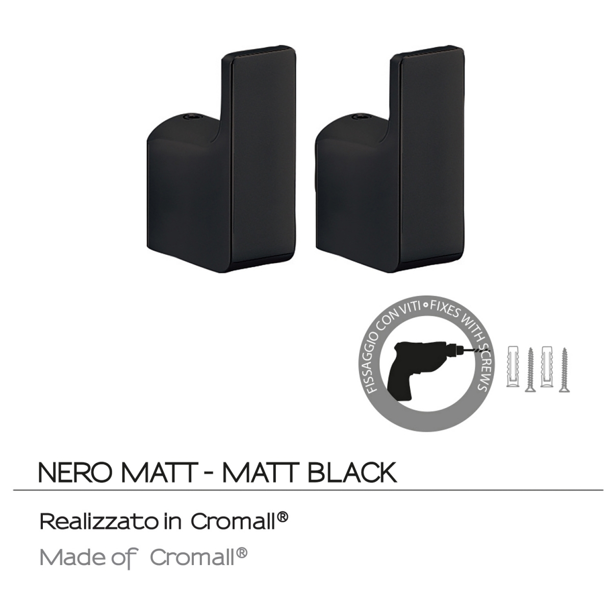 Ambient photos of Set 2 Pirenei Hangers Matte Black [50723]