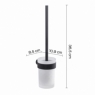 Pirenei Matte Black Wall Toilet Brush Holder