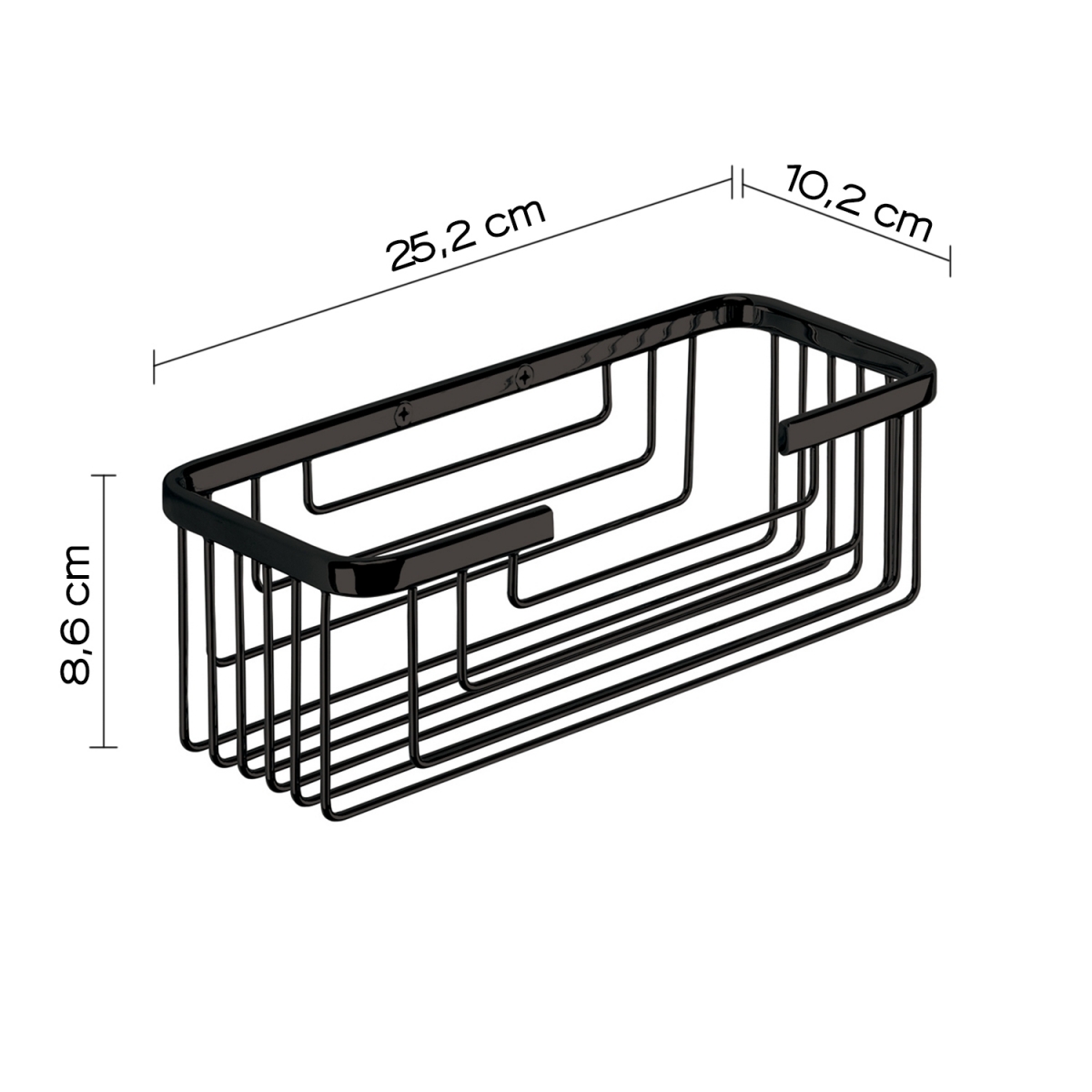 Foto de Portaobjetos Rectangular Negro Mate