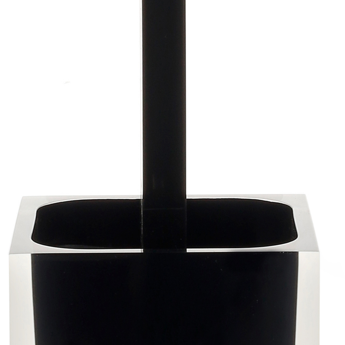 Porte-brosse de toilette noir arc-en-ciel