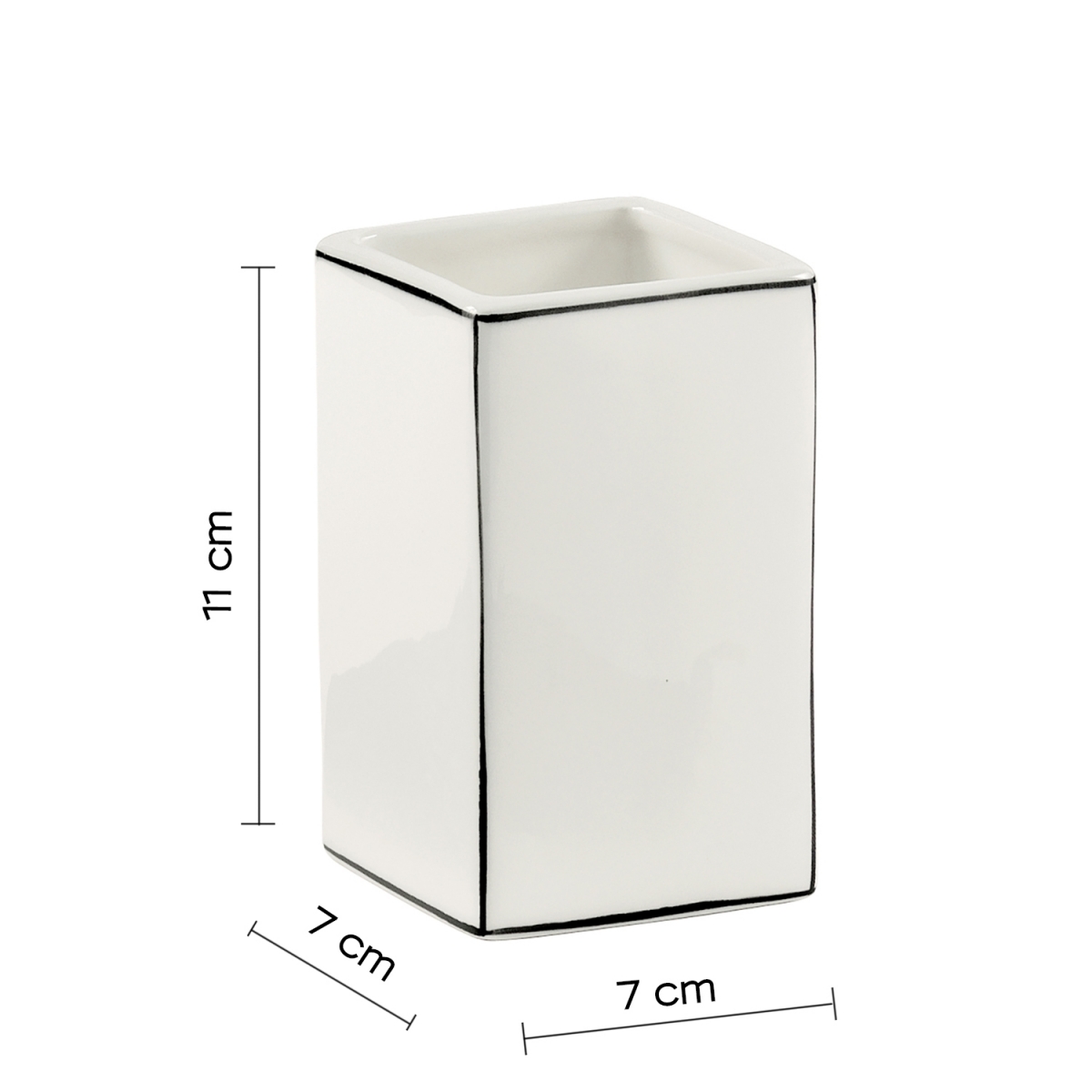 Detail of Lucrezia White Toothbrush Holder