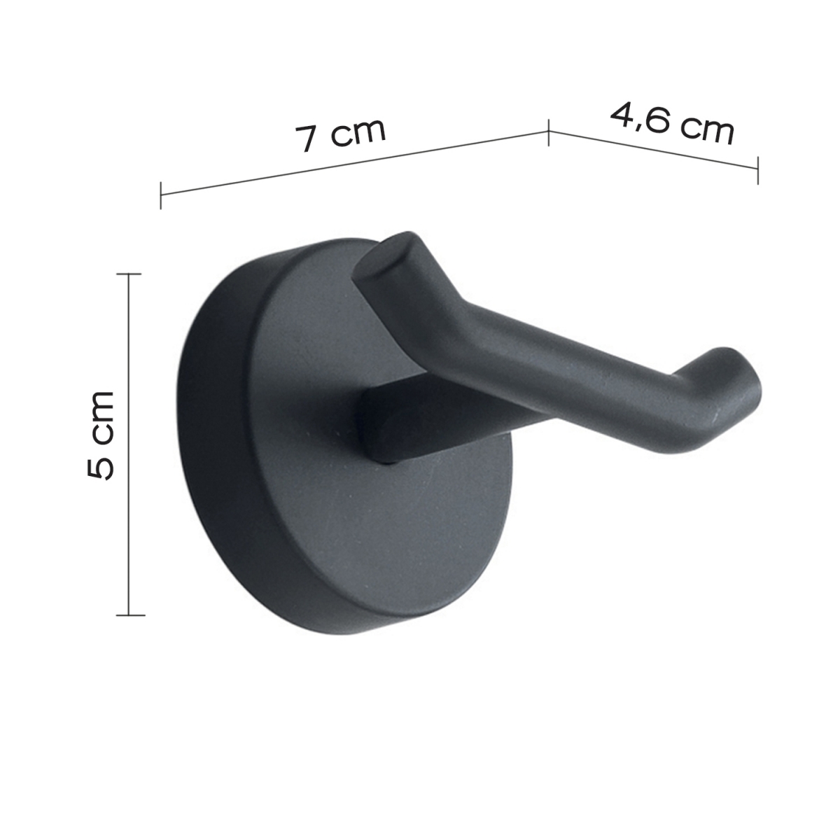 Photos d’ambiance de Eros Matte Black Double Hanger [50908]