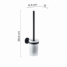Eros matte black wall toilet brush holder