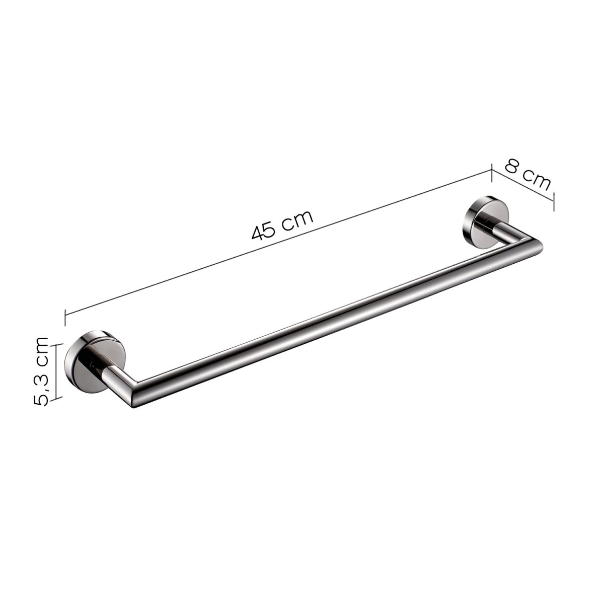Ambient photos of Towel rack 45 Cm Project Chrome Gloss [50921]