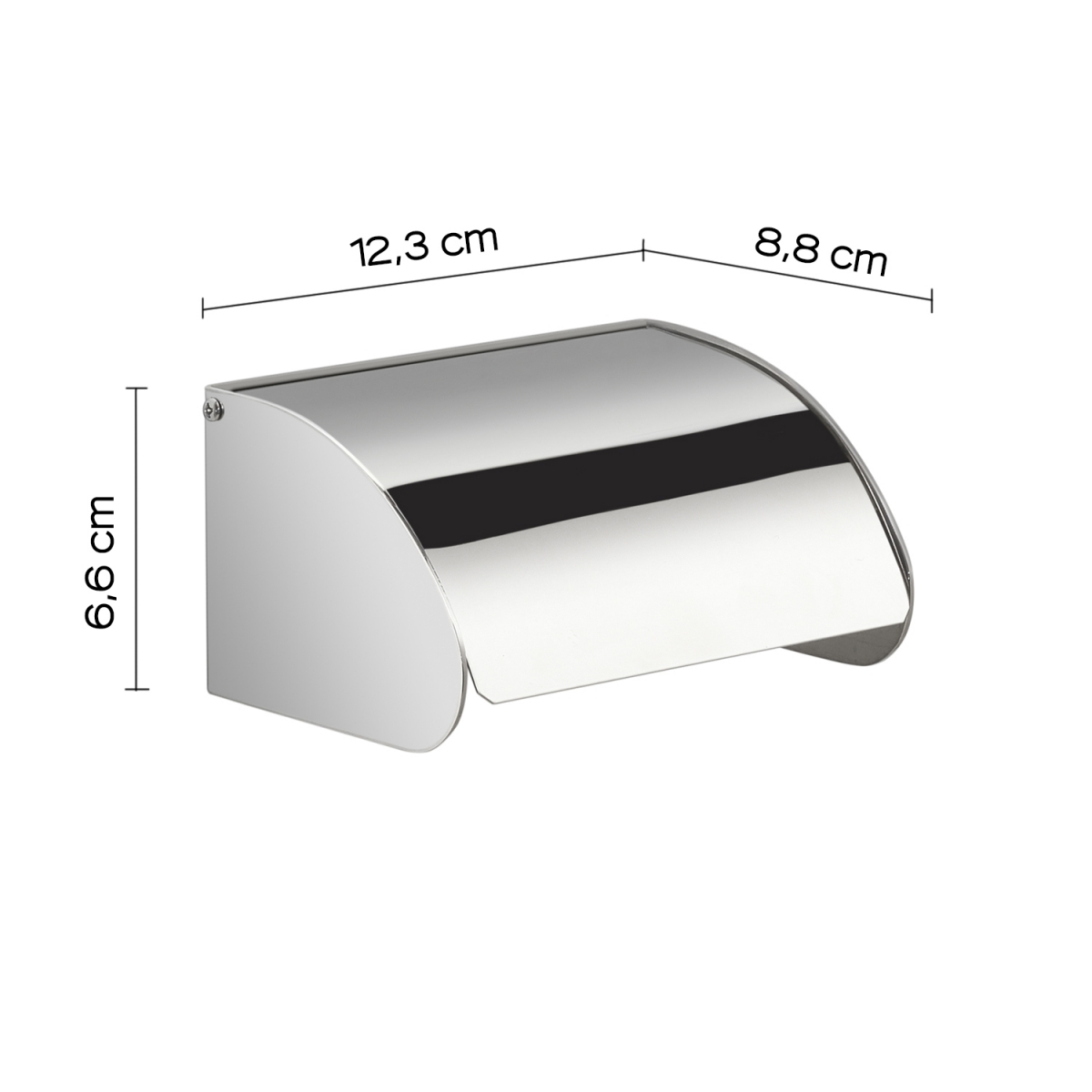 Ambient photos of Project Gloss Chrome Toilet Paper Holder With Lid [50936]