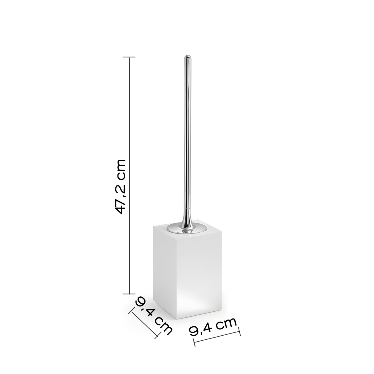 Sofia Porte-brosse de toilette blanc