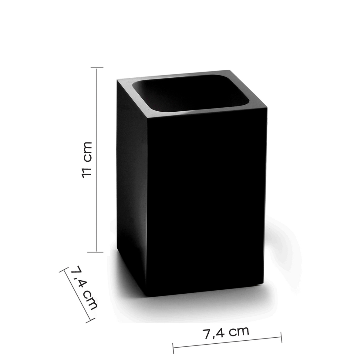 Foto de Sofia Matte Black Toothbrush Holder