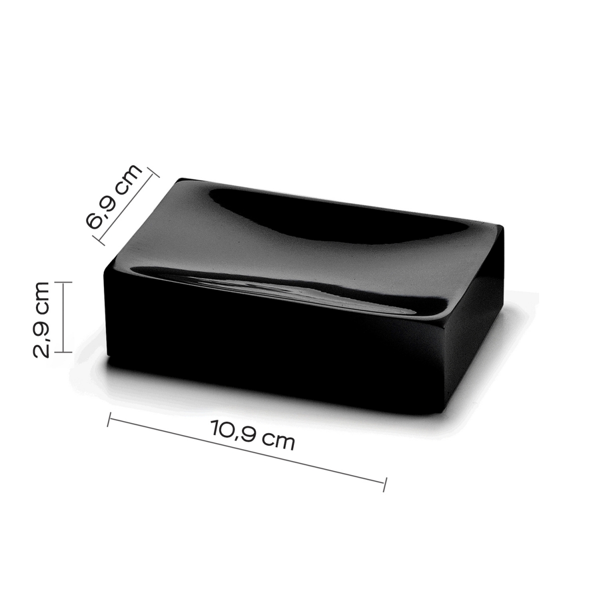 Sofia Matte Black Soap Dish