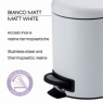 Papelera 5 Lt Potty Blanco Mate