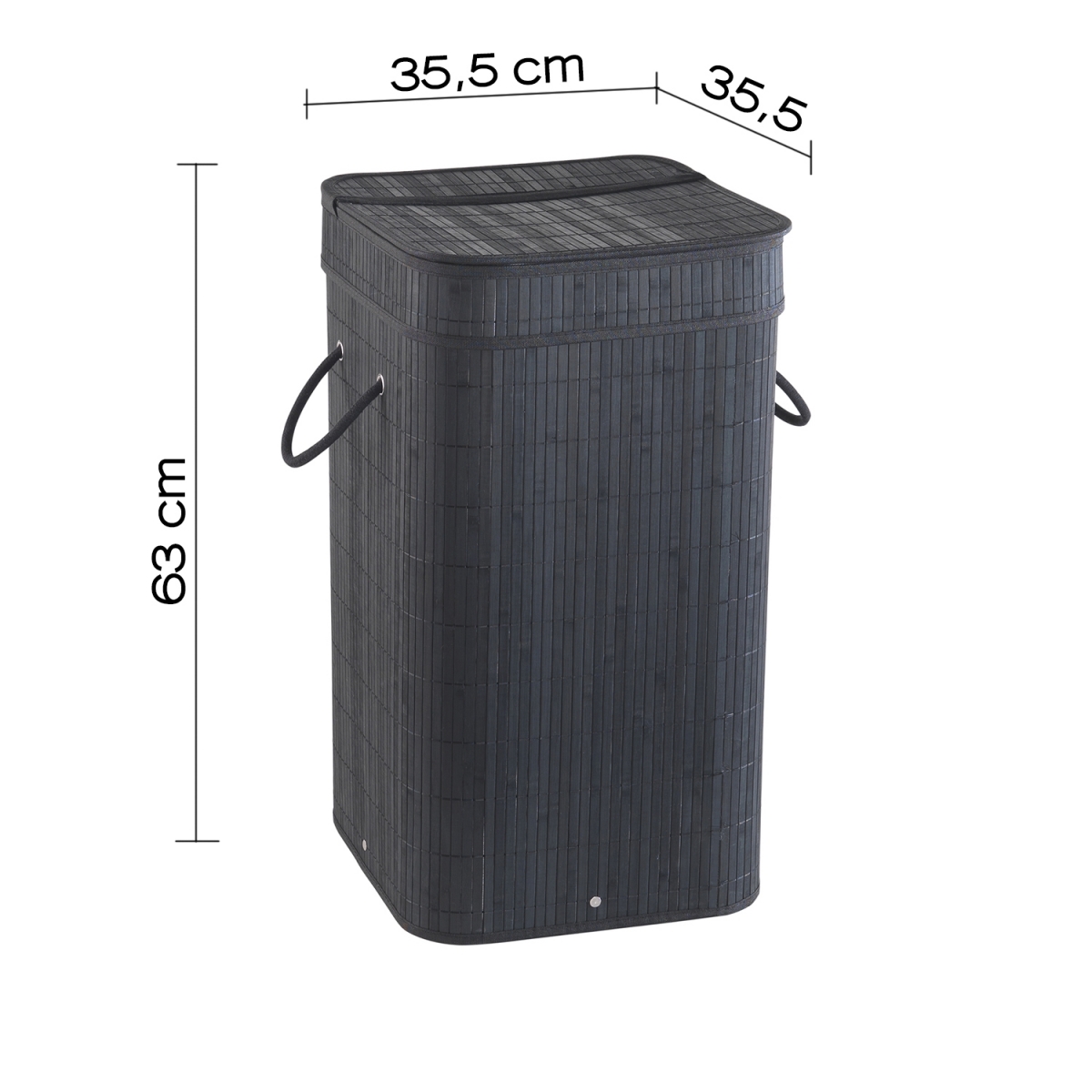 Detail of Laundry Basket 68 Lt Tatami Black