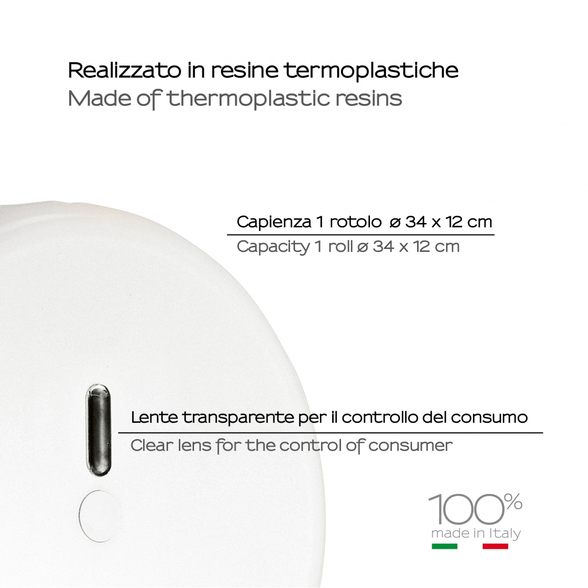 Foto des Jumbo Maxi White Paper Roller Dispensers