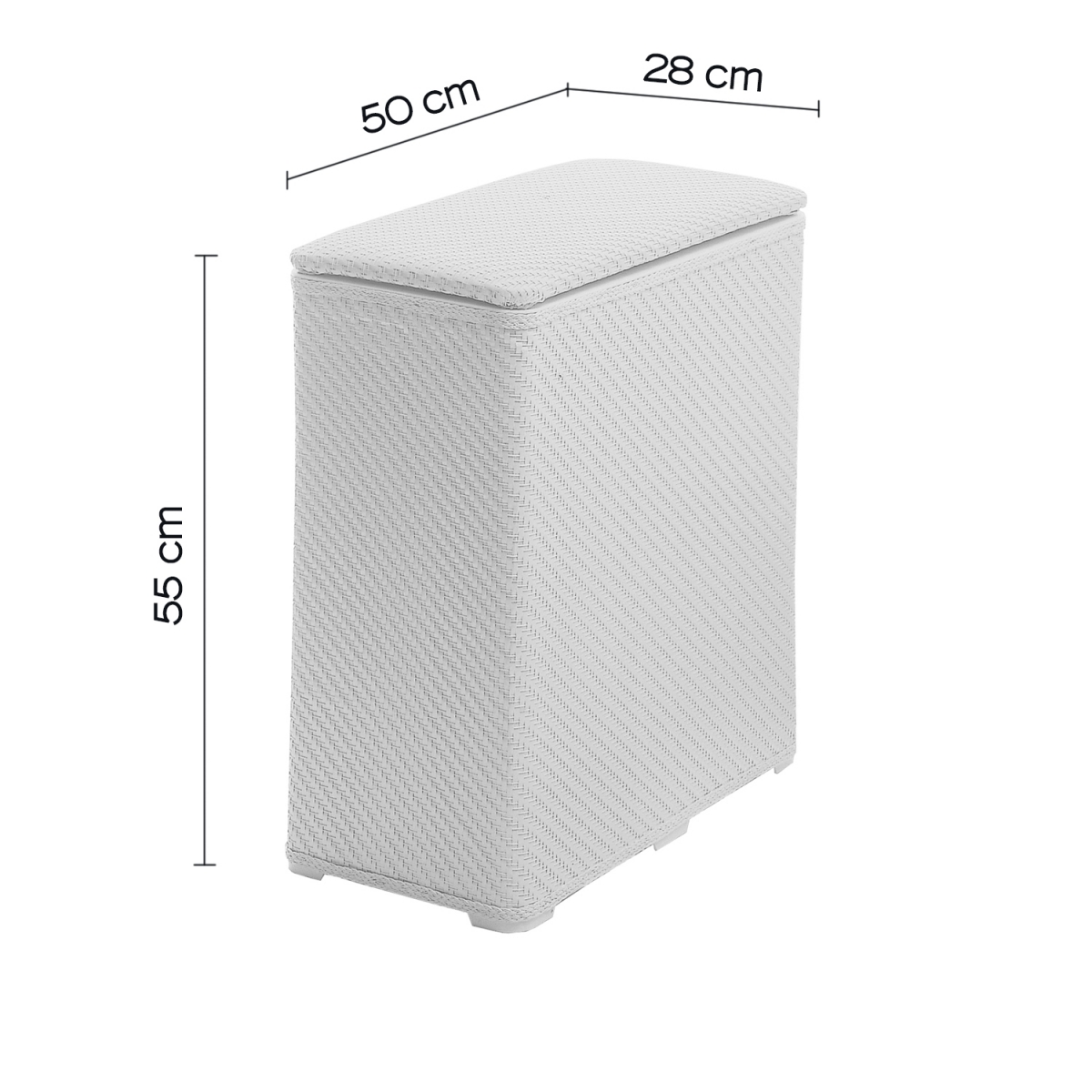 Détail du panier à linge Ambrogio White 70 Lt