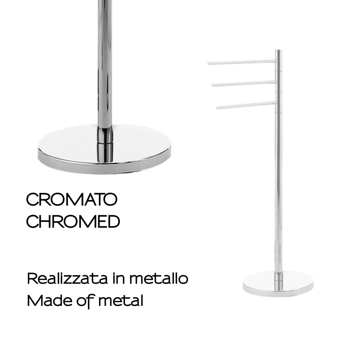 Photos d’ambiance de Tracy Chrome Floor Towel Rack [51097]