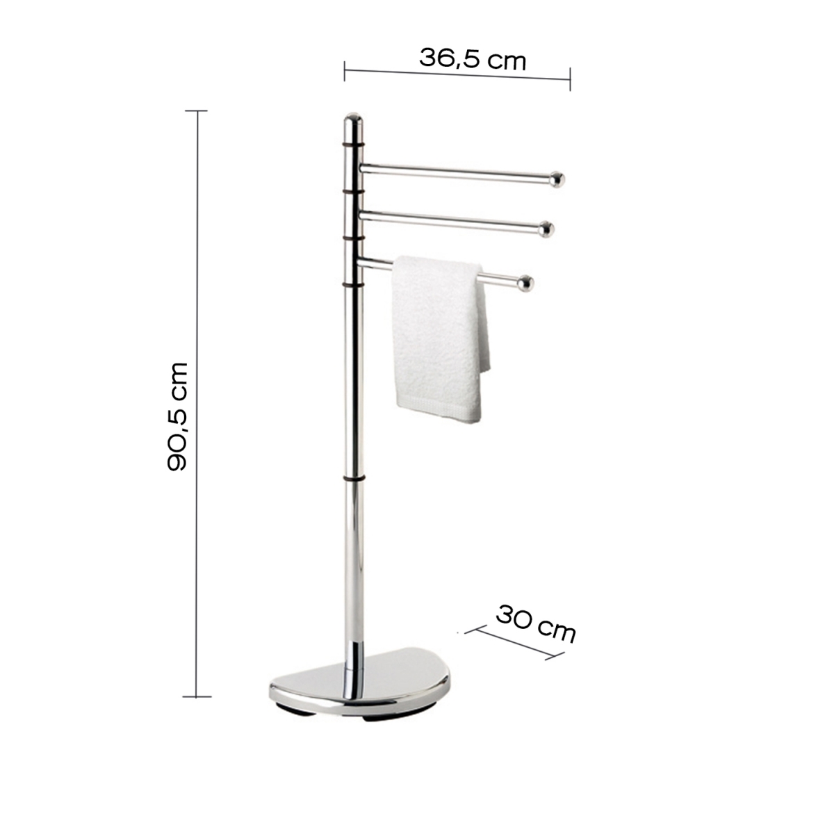 Ambient photos of Hibiscus Chrome Floor Standing Towel Rack [51146]