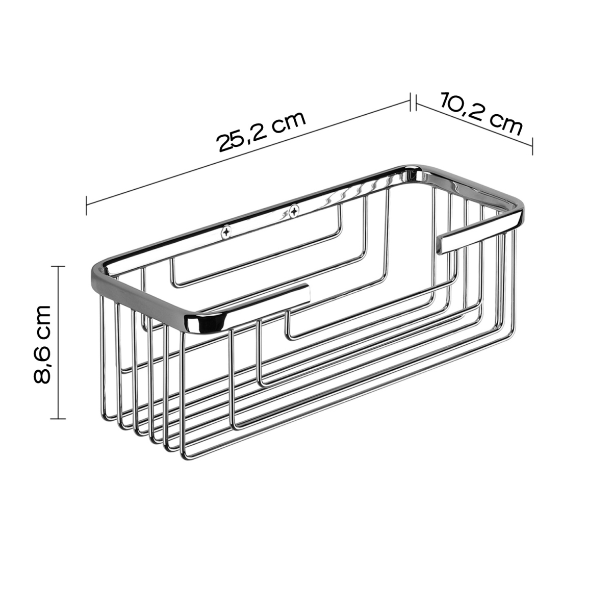 Detail des chromigen rechteckigen Objektträgers