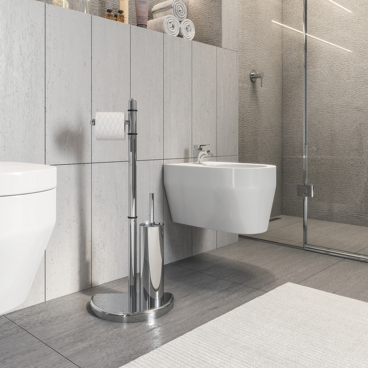 Imagen de Columna De Pie Hibiscus Cromo