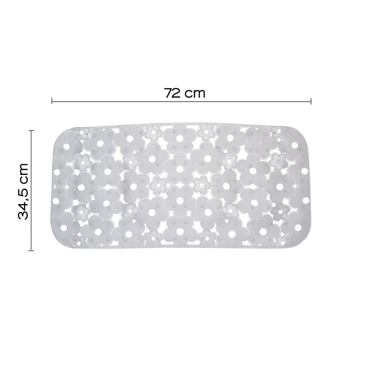 Antidérapant 73X35 cm Margherita Transparent [51167]