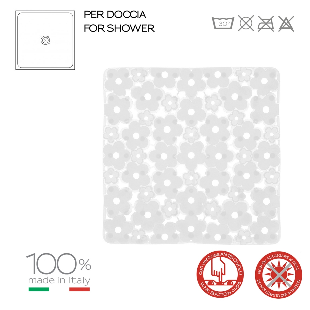 Non-slip 53X53 Cm Margherita Transparent [51172]